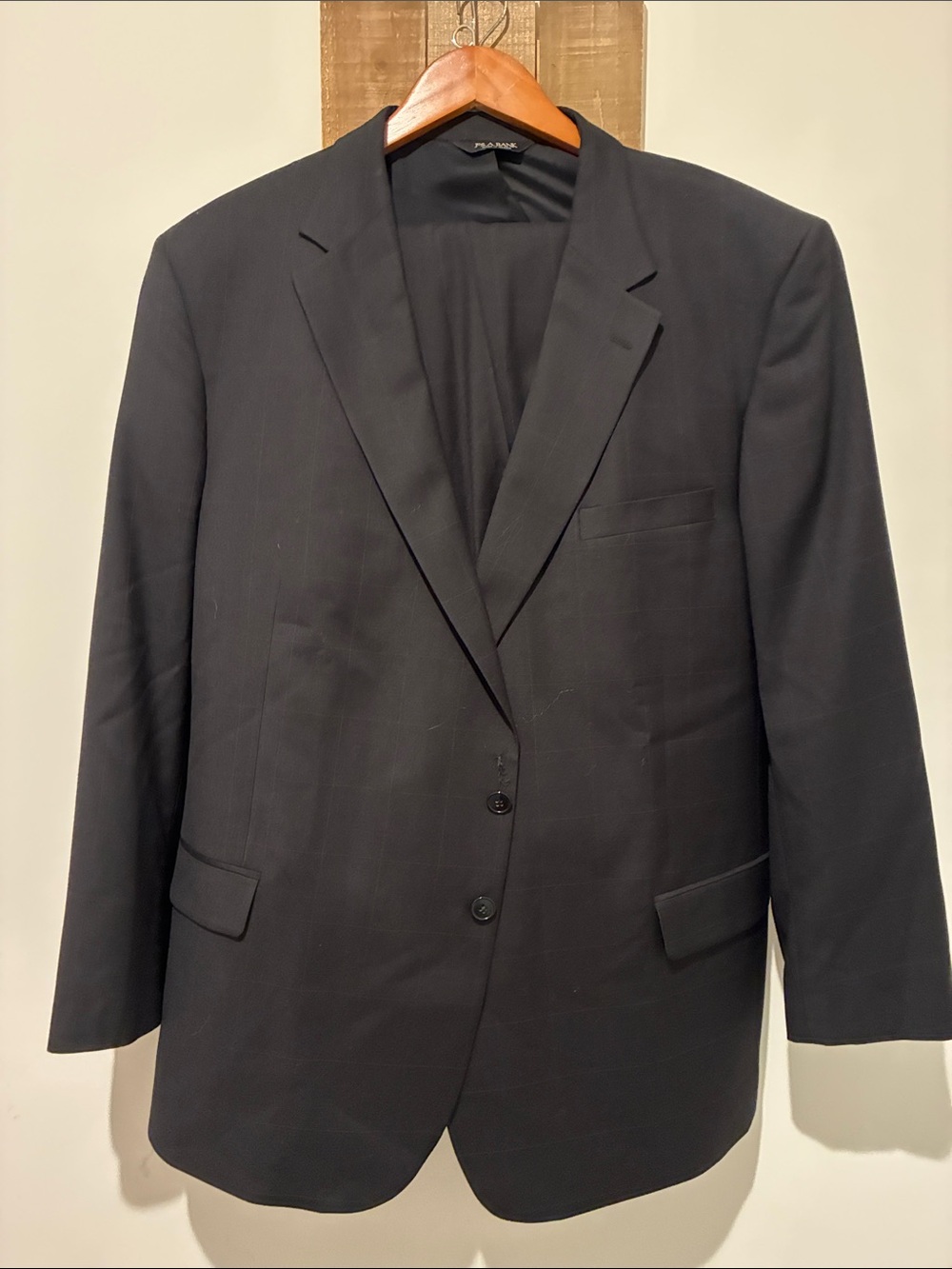 Jos. A. Bank Black Classic Two-Button Notch Lapel Suit Jacket